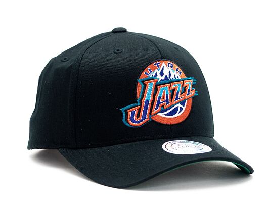 Kšiltovka Mitchell & Ness Utah Jazz 537 Team Logo High Crown Black
