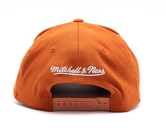 Kšiltovka Mitchell & Ness Pinscript High Crown 110 Burnt Orange / Silver Grey Snapback