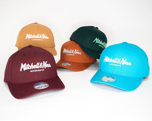 Kšiltovka Mitchell & Ness Pinscript High Crown 110 Burnt Orange / Silver Grey Snapback