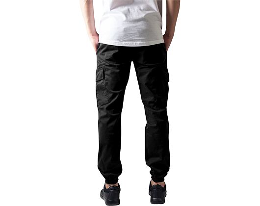 Kalhoty Urban Classic TB1435 Washed Cargo Twill Jogging Pants Black
