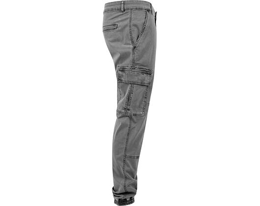 Kalhoty Urban Classic TB1435 Washed Cargo Twill Jogging Pants Grey