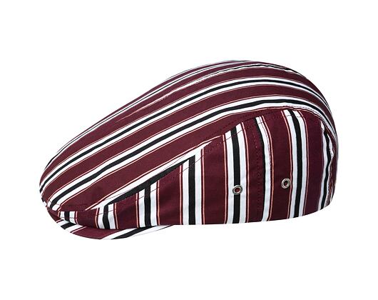 Bekovka Kangol Retro Stripe Driving Cap Cordovan K5274-CR216