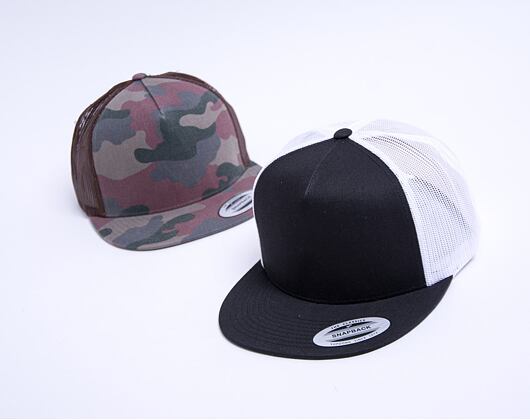 Kšiltovka Yupoong Classic Trucker Wood Camo 6006TC