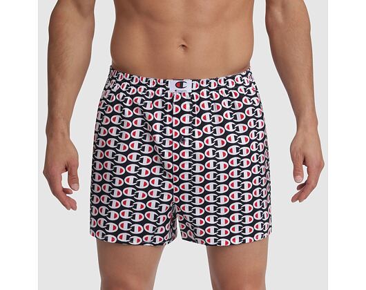 Pánské Trenky Champion Loose Boxer Premium C Navy Print