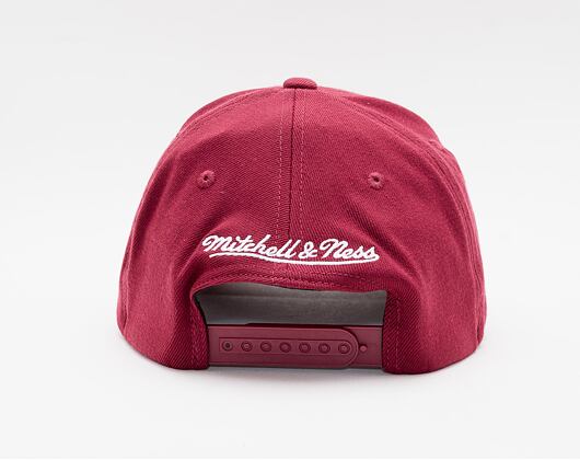 Kšiltovka Mitchell & Ness - Branded Pinscript Classic Red - Burgundy / White