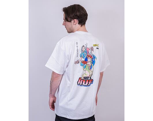 Triko HUF Street Fighter Chun-Li & Cammy T-Shirt White