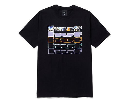 Triko HUF Fractal T-Shirt Black