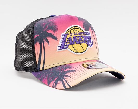 Kšiltovka New Era 9FORTY Trucker NBA Summer City Los Angeles Lakers Snapback Black