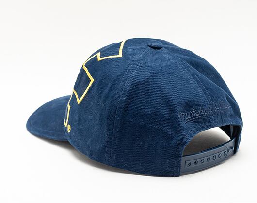 Kšiltovka Mitchell & Ness NCAA BIG LOGO DEADSTOCK UNIVERSITY OF MICHIGAN NAVY 6MSSS21HW046
