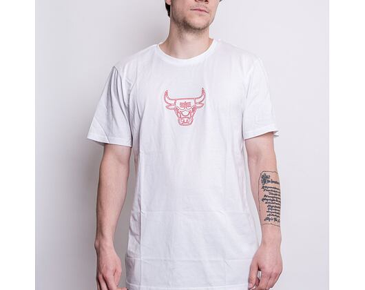 Triko New Era NBA Chain Stitch Chicago Bulls Optic White / Red