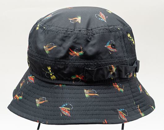 Klobouk New Era Fishing All Over Print Adventure Bucket Hat Black