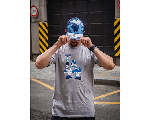 Triko New Era MLB Camo Pack Infill Los Angeles Dodgers Grey / Blue Camo