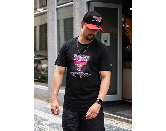 Triko New Era NBA Futuristic Graphic Chicago Bulls Black