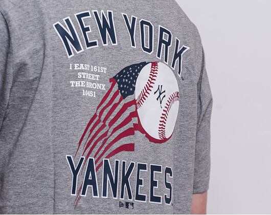 Triko New Era MLB Baseball Graphic Tee New York Yankees Light Grey Heather