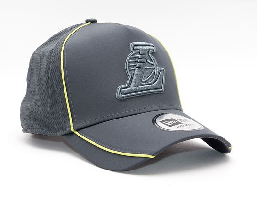 Kšiltovka New Era 9FORTY NBA Feather Pipe Trucker Los Angeles Lakers Strapback Gray