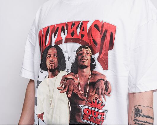 Triko Mister Tee Outkast Stankonia Oversize Tee White