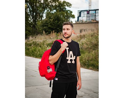 Triko New Era MLB Seasonal Team Logo Tee Los Angeles Dodgers Black / Biscuit