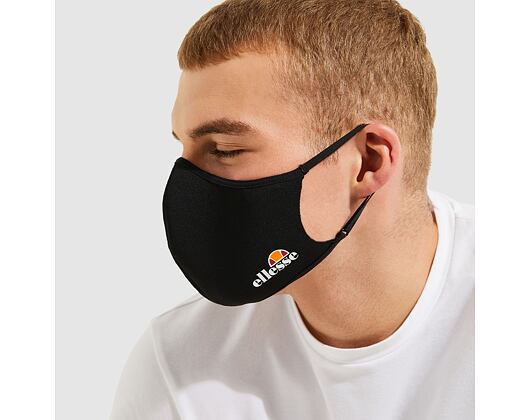 3 páry Face Mask Ellesse Palsito 3 Pk Face Covering Black