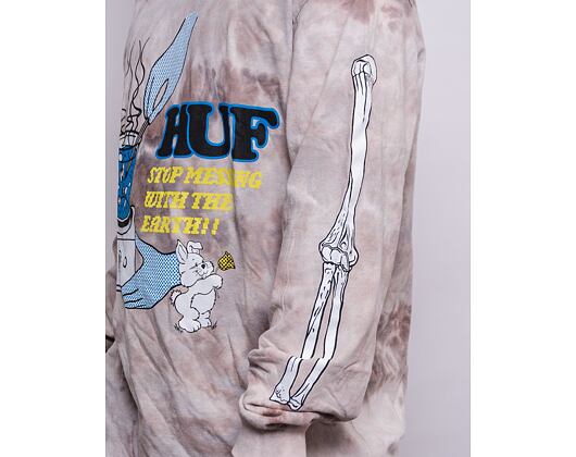Triko HUF Mess Tiedye Longsleeve Black