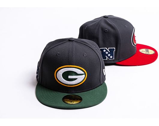 Kšiltovka New Era 59FIFTY NFL Official Team Colors Green Bay Packers Grey