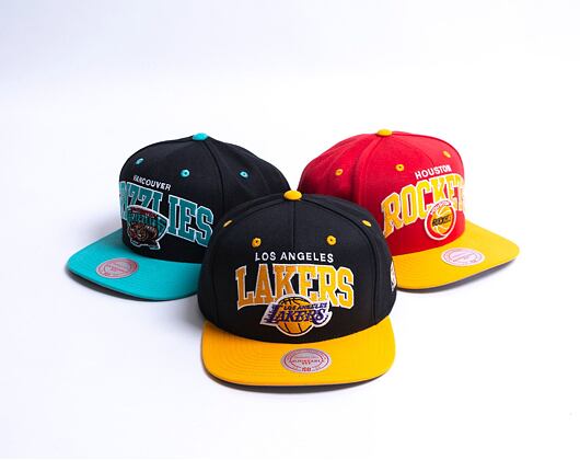 Kšiltovka Mitchell & Ness Team Arch 2 Tone Snapback Los Angeles Lakers Black / Yellow
