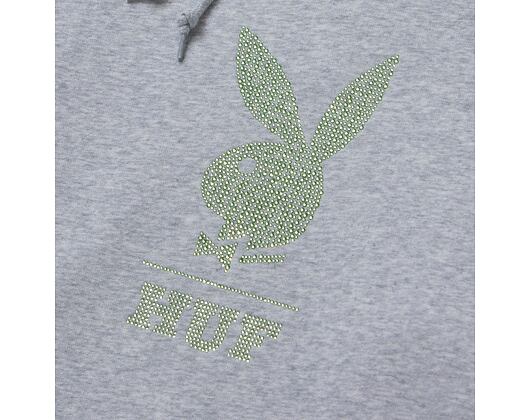 Mikina HUF Playboy Rhinestone Hoodie Grey Heather