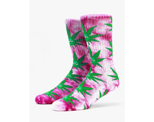 Ponožky HUF Tiedye Green Buddy Plantlife Sock Magenta