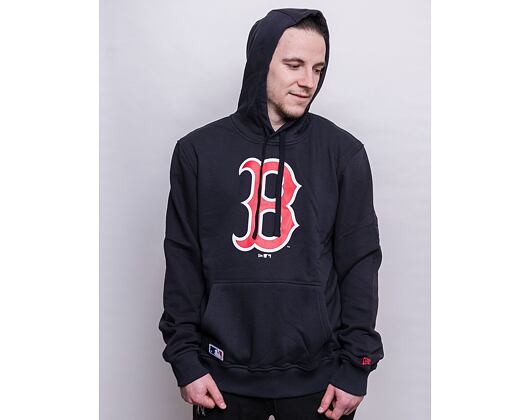 Mikina s kapucí New Era Essential Pull Over Hoody Boston Red Sox Navy