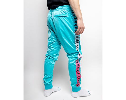 Tepláky Kappa 222 Banda Rastoria Degrade Turquoise-White-Fuxi