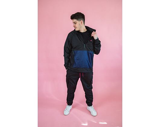 Bunda New Era Contemporary Cargo Windbreaker Black / Muave Blue