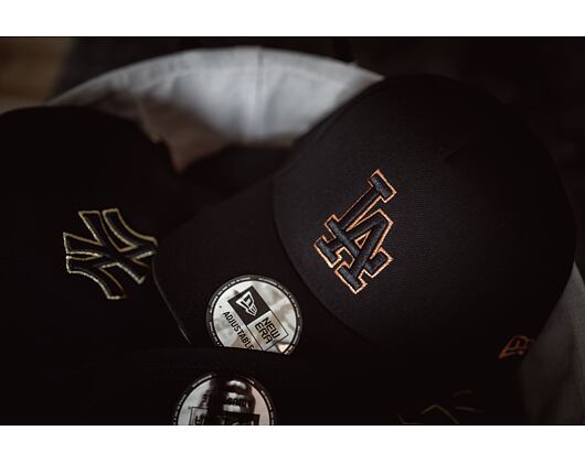 Kšiltovka New Era 9FORTY A-Frame MLB Black and Gold Los Angeles Dodgers Black