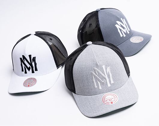 Kšiltovka Mitchell & Ness Essential Trucker Snapback Branded Grey Heather