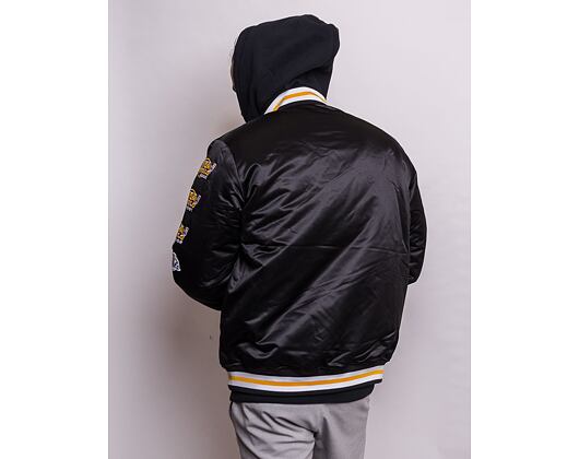 Bunda Mitchell & Ness Champ City Satin Jacket Los Angeles Lakers Black