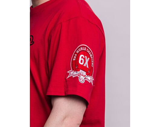 Triko Mitchell & Ness Champ City S/S Tee Chicago Bulls Scarlet