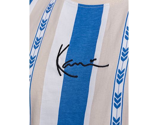 Triko Karl Kani Small Signature Stripe Tee blue