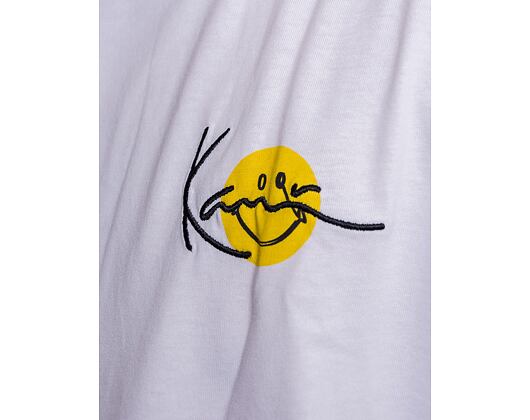 Triko Karl Kani Chest Signature Smiley print Tee white/yellow
