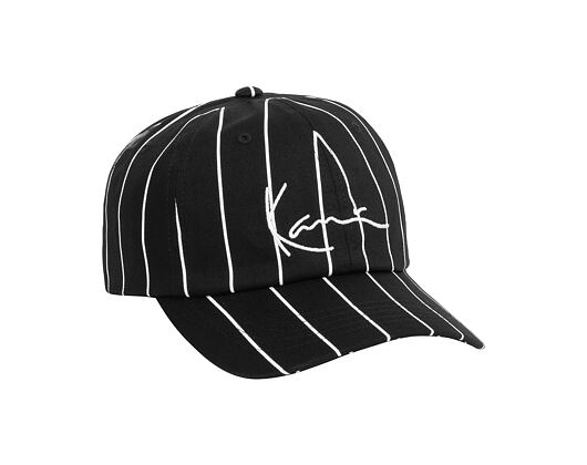 Kšiltovka Karl Kani Signature Pinstripe Cap black/white