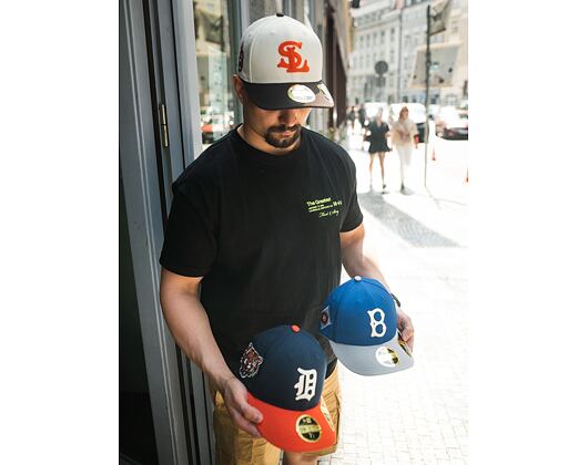 Kšiltovka New Era 59FIFTY Low Profile MLB Cooperstown Brooklyn Dodgers Fitted Bright Royal / Grey
