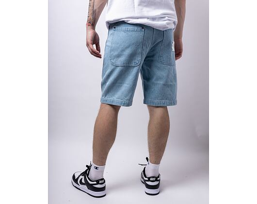 Kraťasy Karl Kani Serif Denim Shorts bleached blue