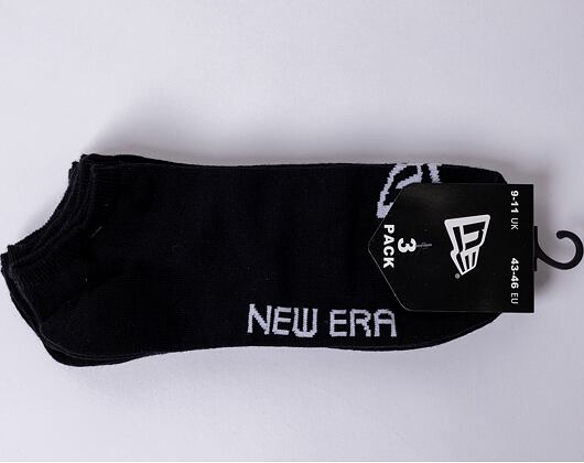 3 páry ponožek New Era Flag Sneaker 3Pack Black