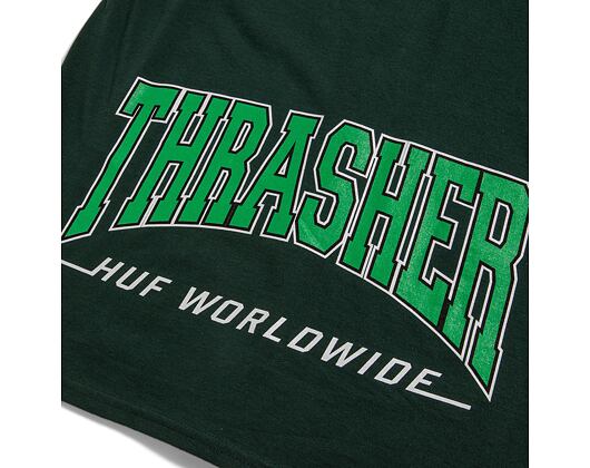 Triko HUF × Thrasher High Point T-Shirt Forest Green