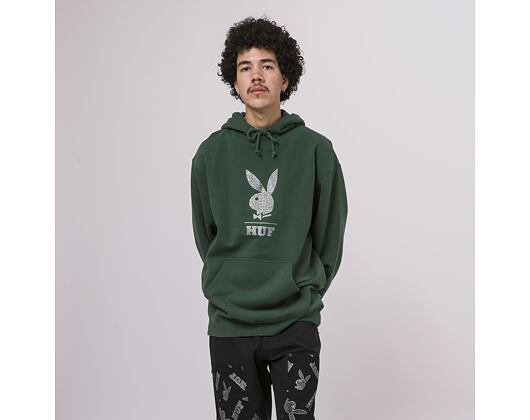 Mikina HUF Playboy Rhinestone Hoodie Forest Green