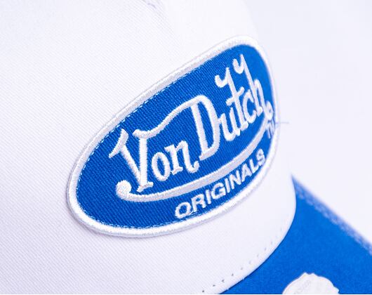 Kšiltovka Von Dutch Boston Trucker Cotton Twill White/Blue