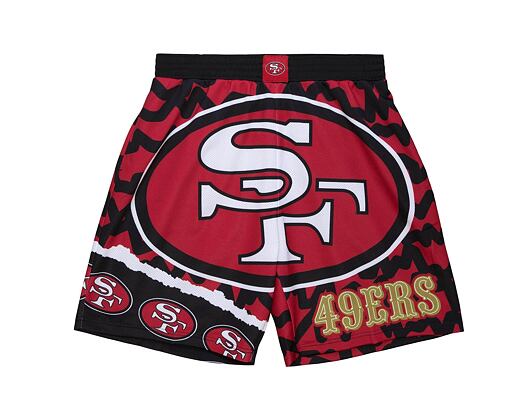 Kraťasy Mitchell & Ness NFL Jumbotron 2.0 Shorts San Francisco 49Ers Black / Red