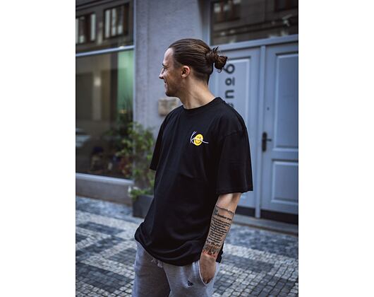 Triko Karl Kani Chest Signature Smiley Print Tee black/yellow