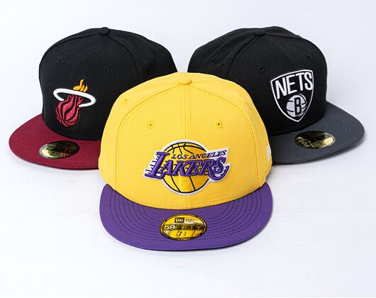 Kšiltovka New Era 59FIFTY NBA Basic Los Angeles Lakers Fitted Yellow / Purple