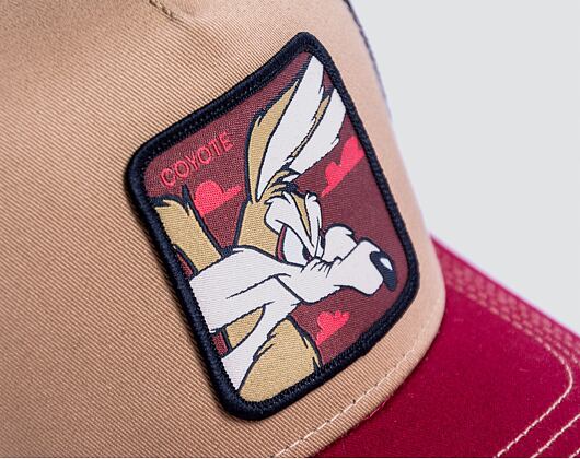 Kšiltovka Capslab - Trucker Looney Tunes - Wile E. Coyote v.2 Trucker -Brown / Burgundy