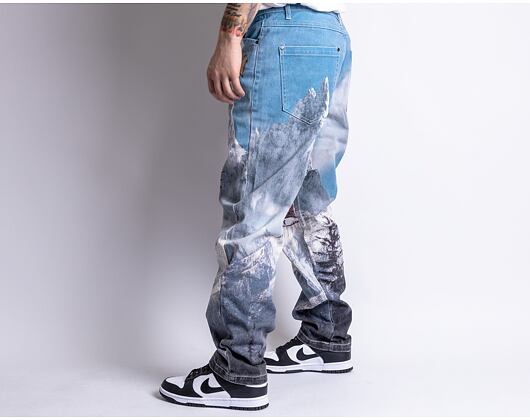 Kalhoty Karl Kani Small Signature Baggy Five Pocket Eagle Denim multicolor