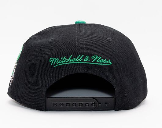 Kšiltovka Mitchell & Ness PATCH OVERLOAD SNAPBACK BOSTON CELTICS Black / Green