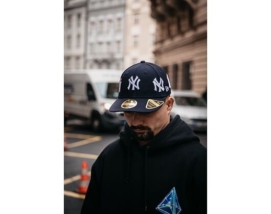 Kšiltovka New Era 59FIFTY MLB All over Logo LP Low Profile New York Yankees Navy